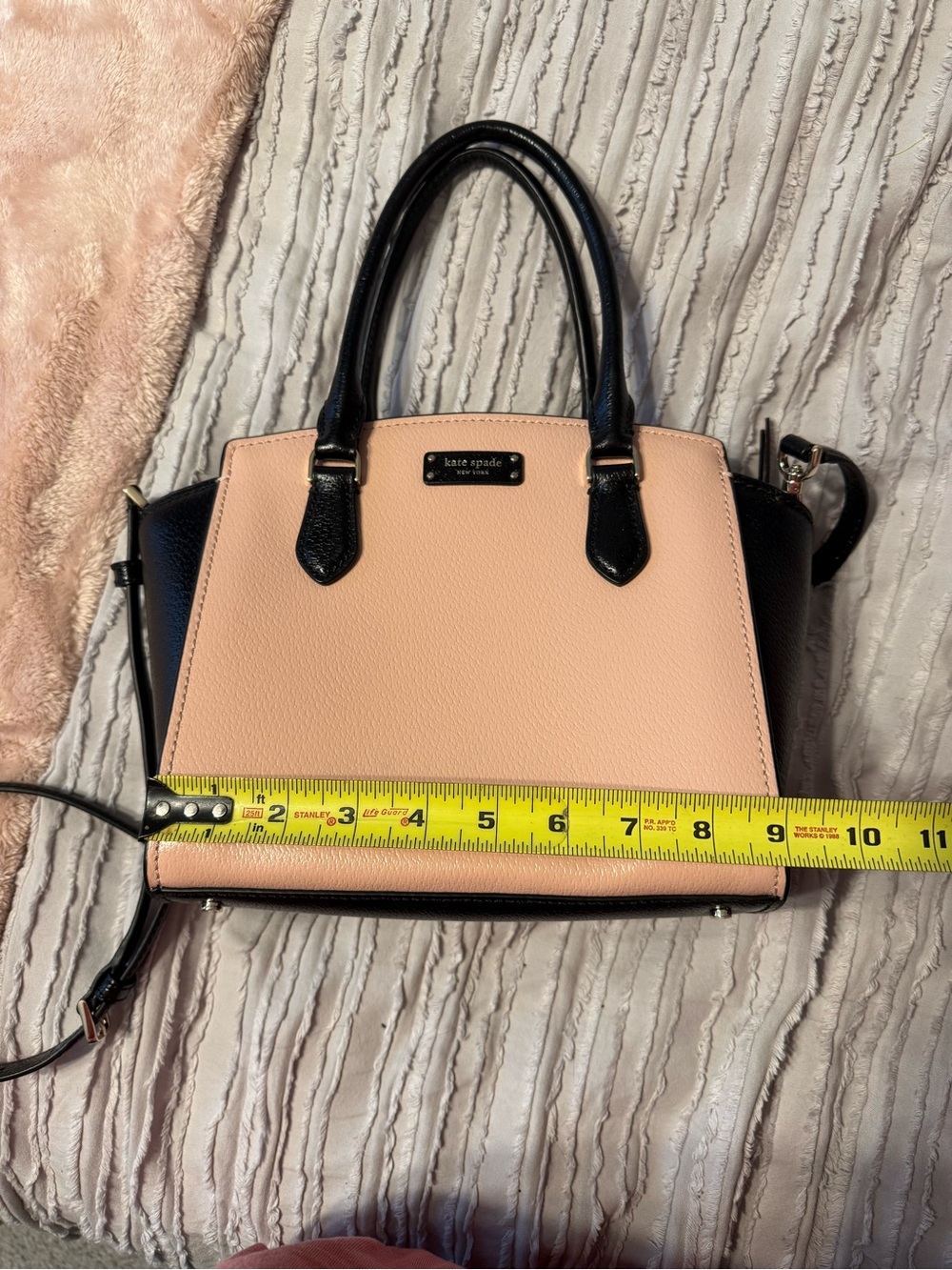 kate spade Pink and Black Leather Satchel - Picture 10 of 11